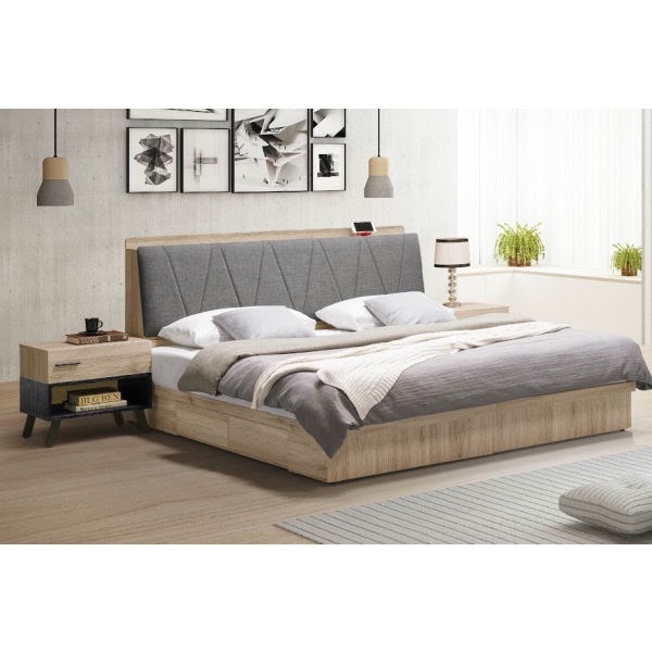 慕尼黑床頭箱 5尺6尺 插座設計 床頭枕設計