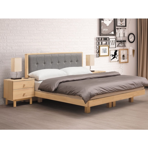 哥本哈根實木布面床頭片5尺6尺 床頭枕設計