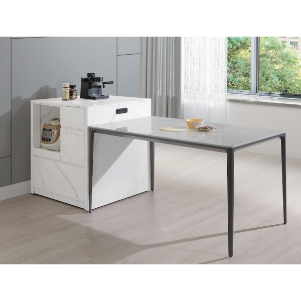 卡洛那2.7x2.7尺白石紋桌邊櫃