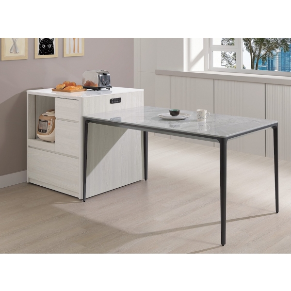 達納2.7x2.7尺岩板桌邊櫃