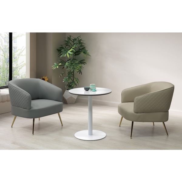 李歐2尺岩板洽談桌 李歐貓抓皮休閒椅