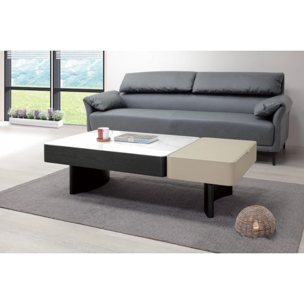 弗瑞斯石面收納茶几