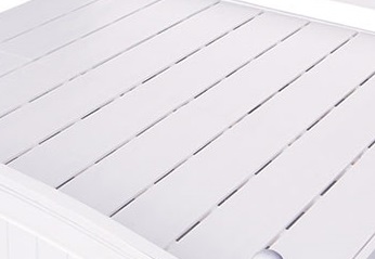 瑪莎白色床台 100%全實木床板