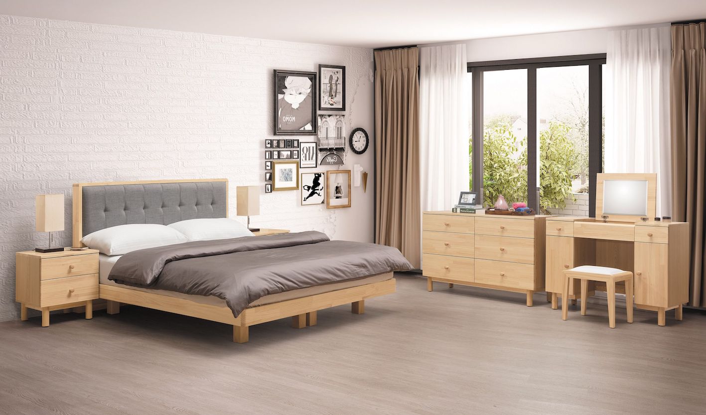 哥本哈根實木系列 床頭片床底5尺6尺 斗櫃 化妝台