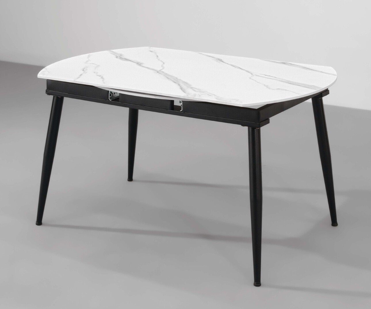 亞特4.5尺岩板收合圓餐桌 亞特餐椅