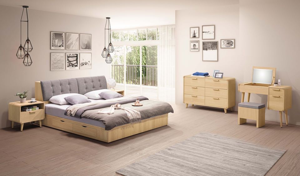 艾維床頭箱 5尺6尺 床頭枕設計 插座設計