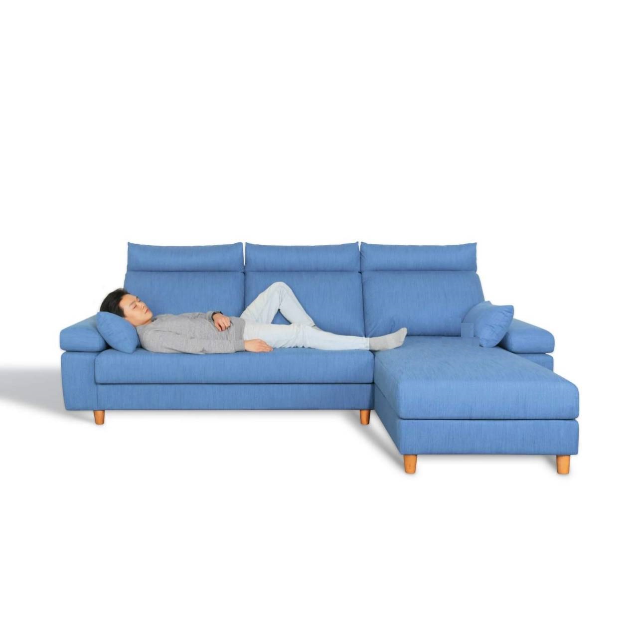 蒙布朗 貓抓布沙發 可凹折頭枕設計 扶手枕設計