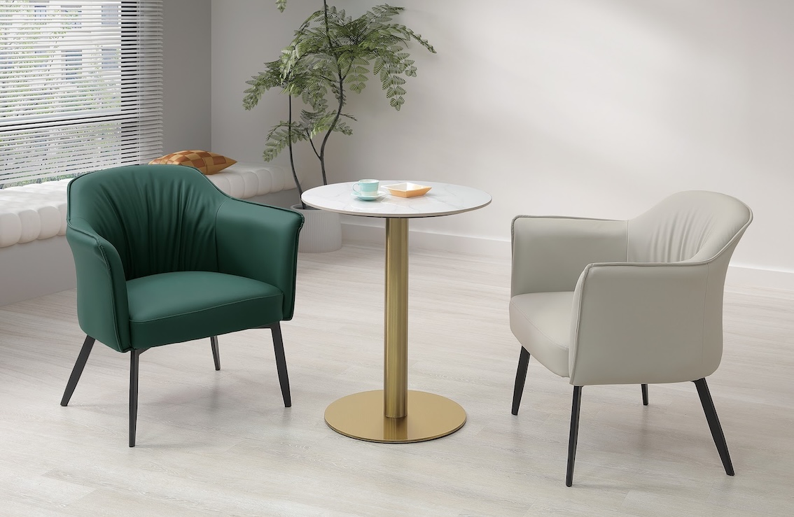 菲比2尺岩板洽談桌 菲比休閒椅