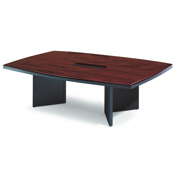 YC全木皮優質船型胡桃木會議桌 7尺