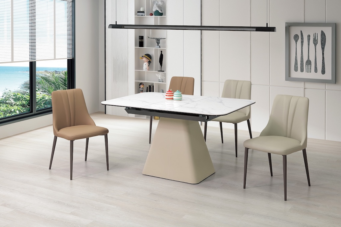 史密斯4.7尺複合陶板伸縮餐桌 史密斯餐椅