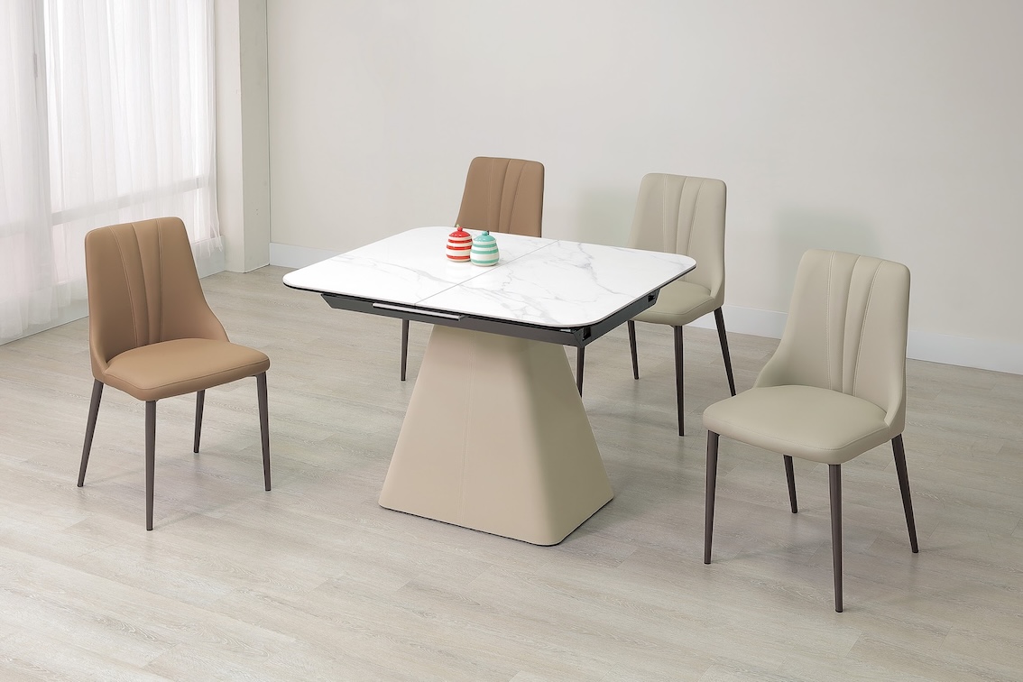 史密斯4.7尺複合陶板伸縮餐桌 史密斯餐椅