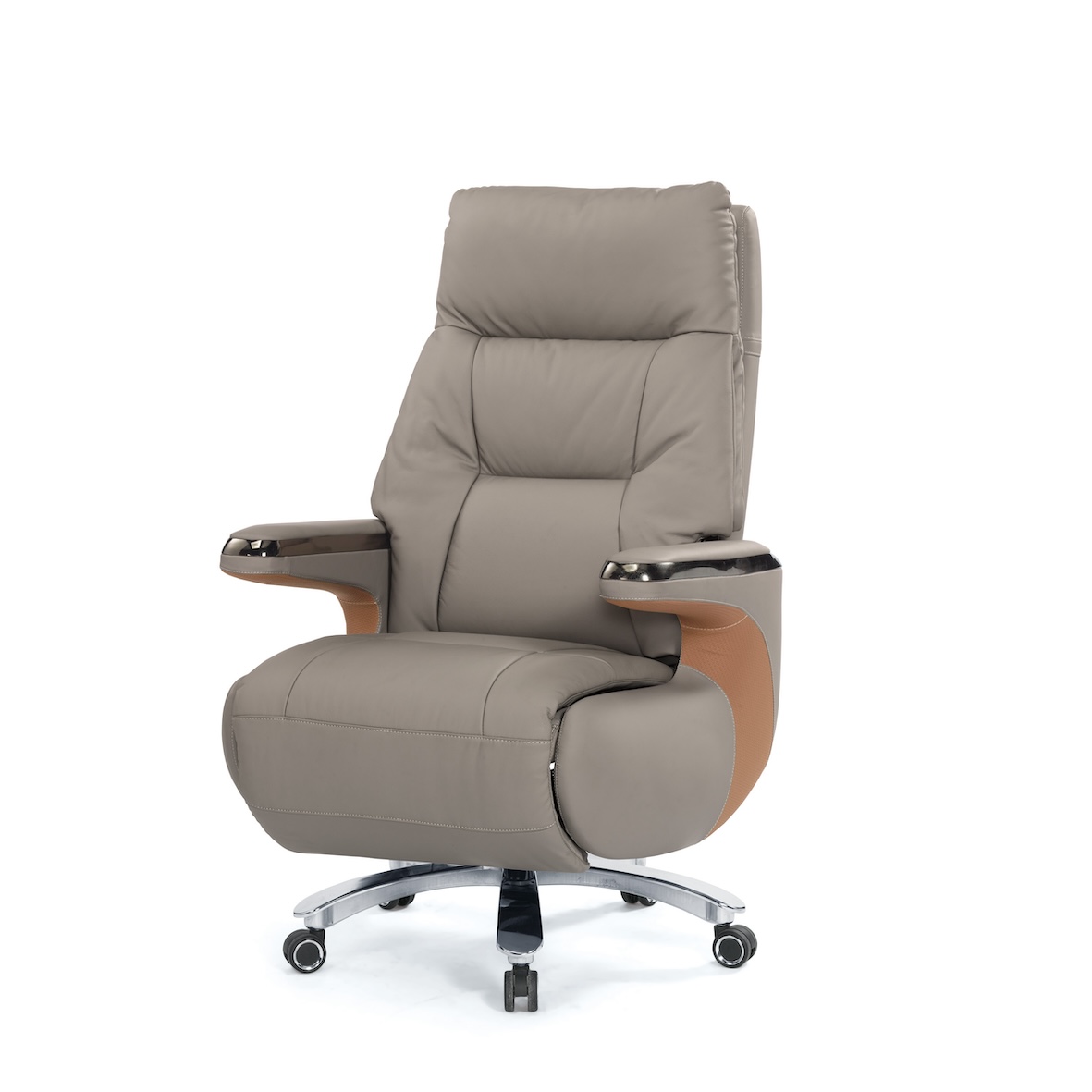 艾爾莎牛皮辦公椅 米白色