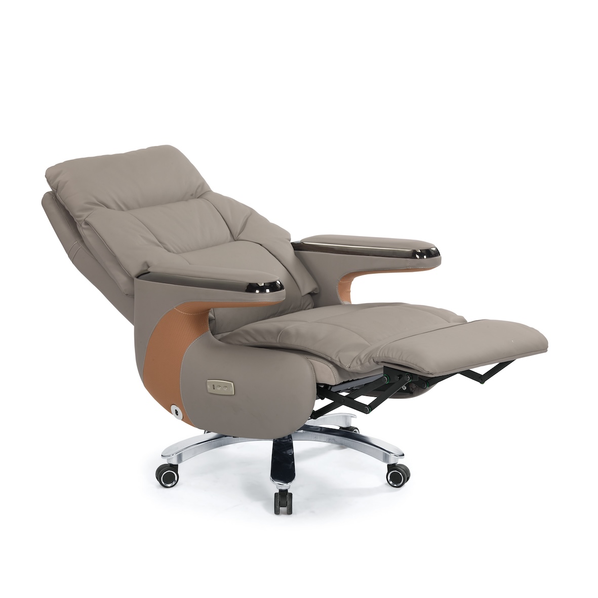 艾爾莎牛皮辦公椅 米白色