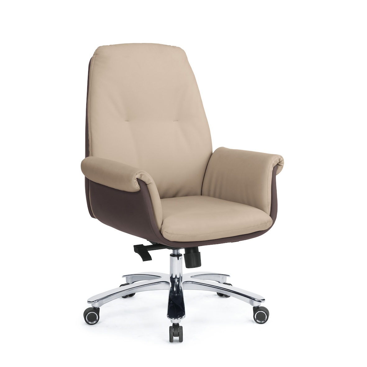 安蒂辦公椅(低背)(米白色)(皮)