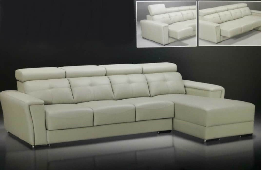 巴頓 牛皮沙發 活動式頭枕設計 座位滑動加深設計