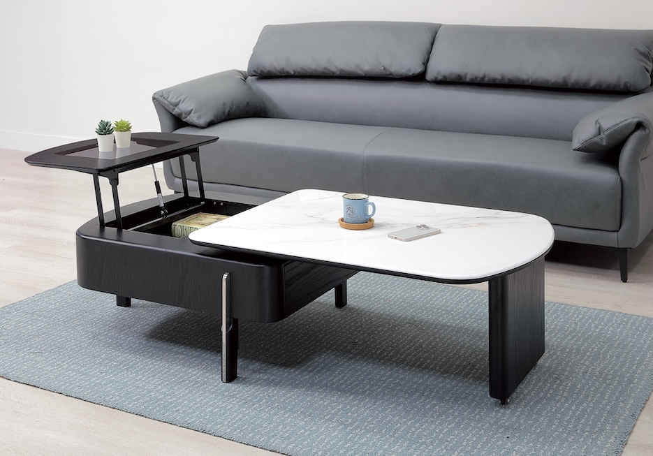 卡斯特石面旋轉茶几