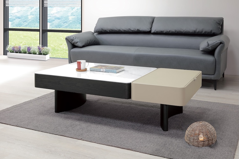 弗瑞斯石面收納茶几