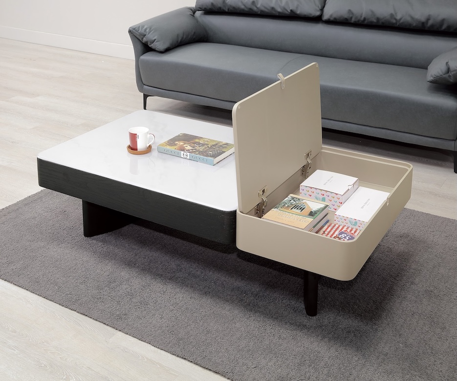 弗瑞斯石面收納茶几