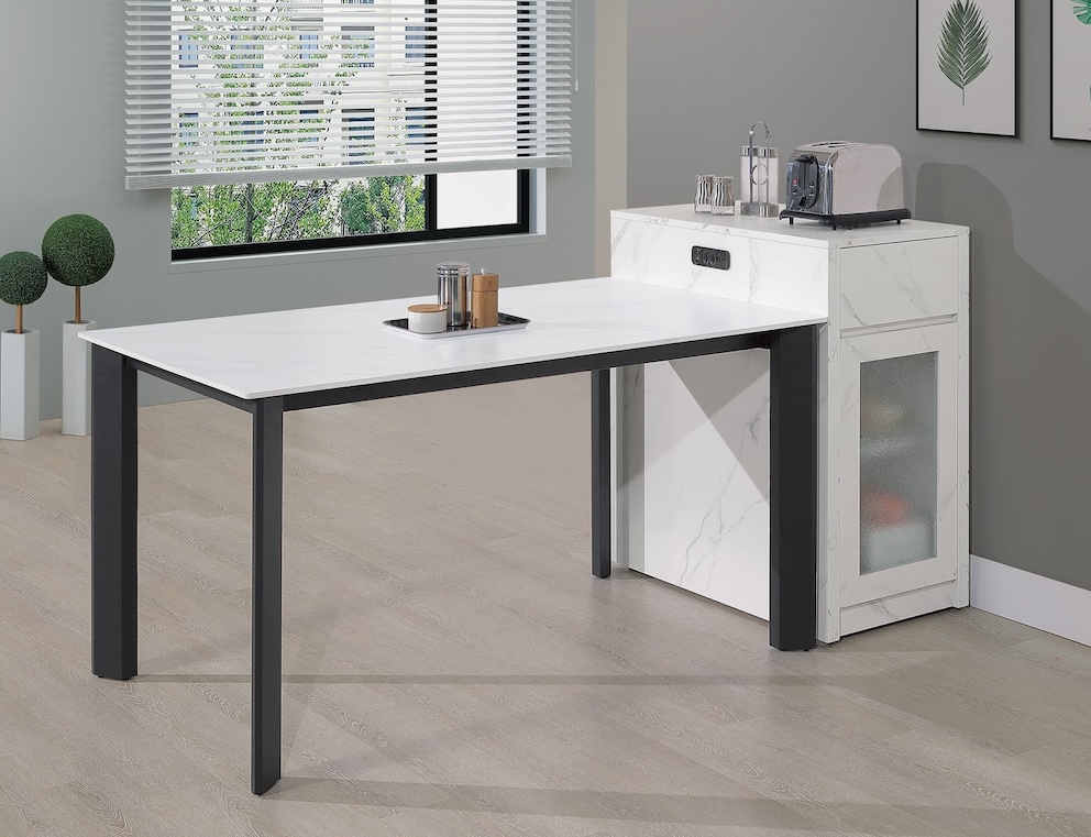 卡洛那1.5x2.7尺白石紋桌邊櫃