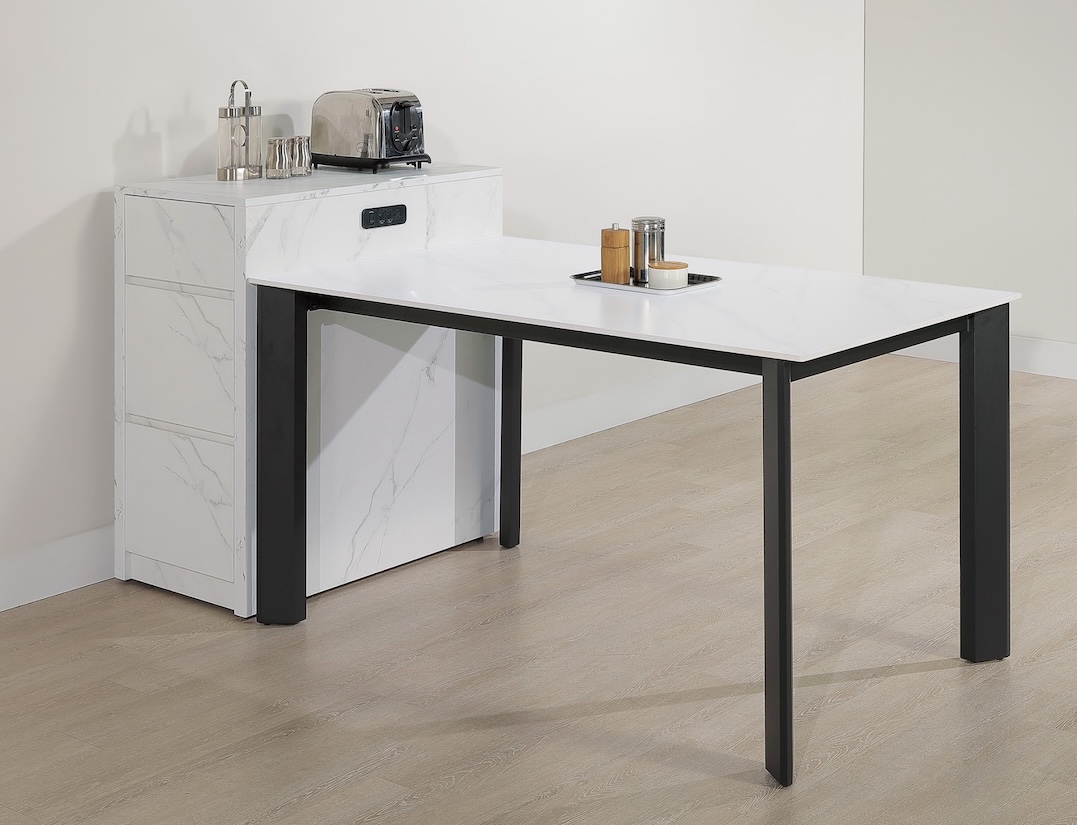 卡洛那1.5x2.7尺白石紋桌邊櫃