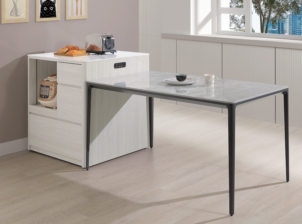 達納2.7x2.7尺岩板桌邊櫃