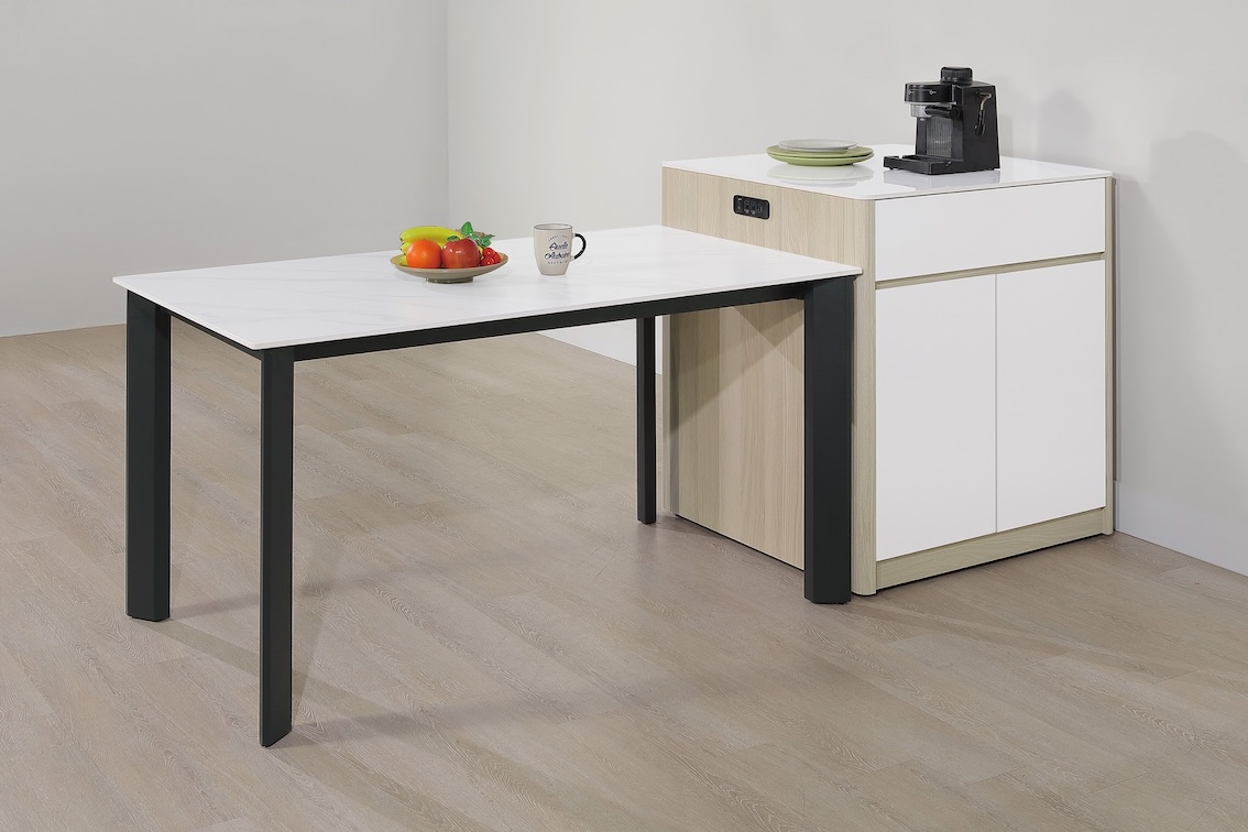 黛娜2.7x2.7尺岩板桌邊櫃