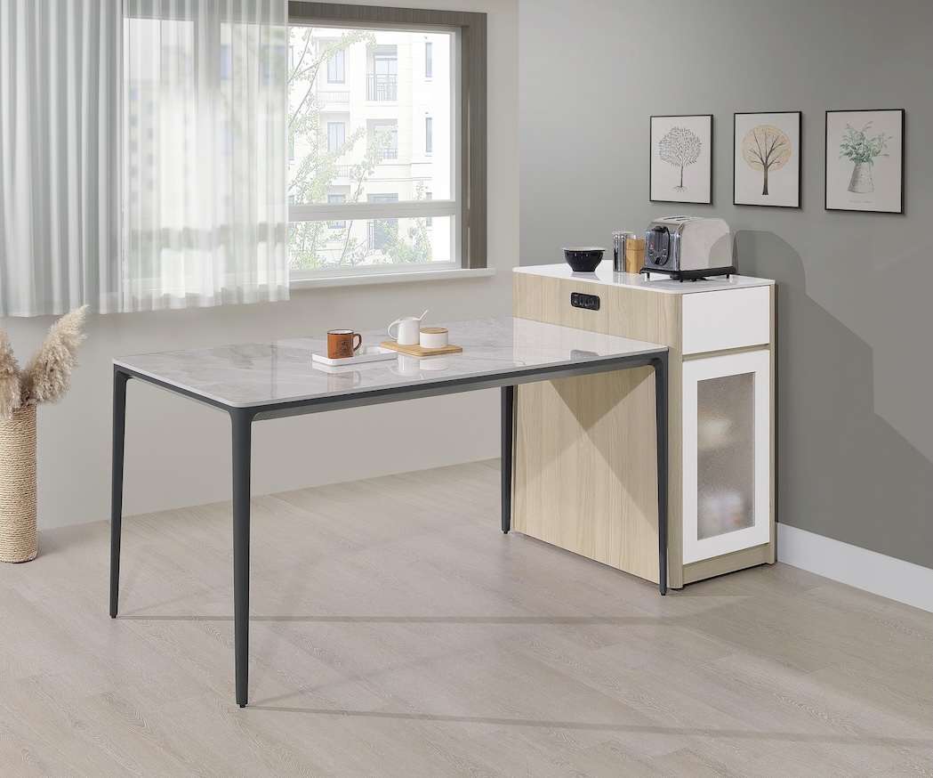 黛娜1.5x2.7尺岩板桌邊櫃