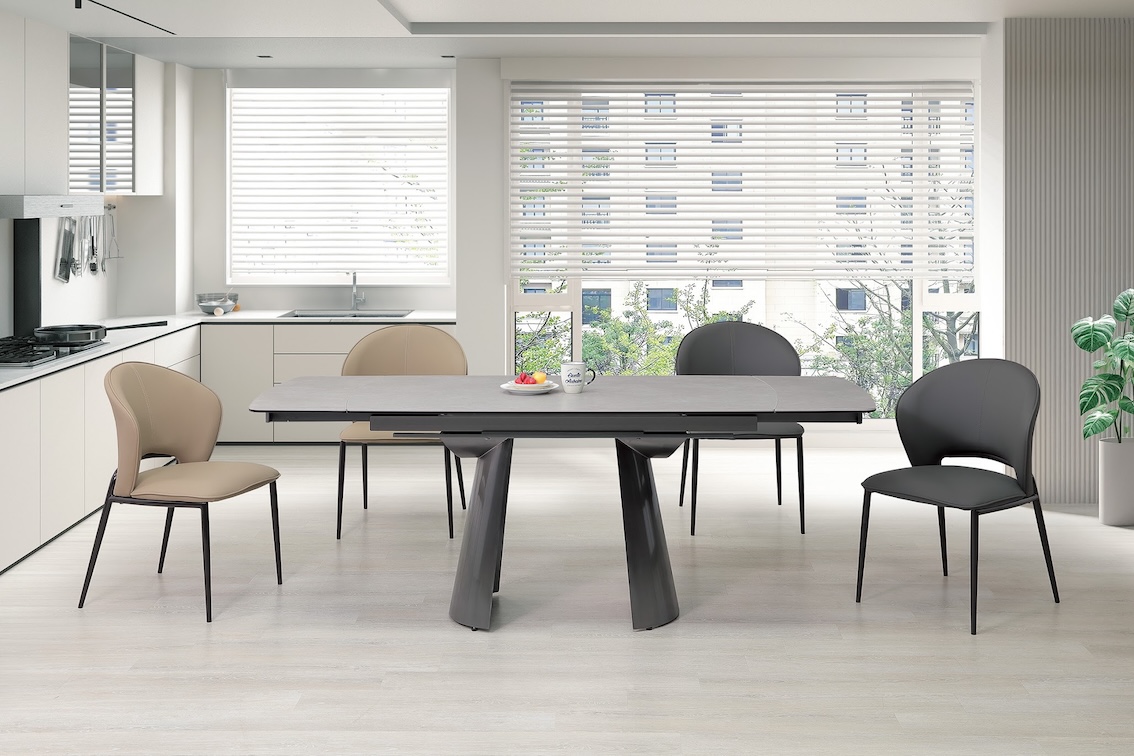 葛林斯6.6尺複合陶板伸縮餐桌 葛林斯餐椅