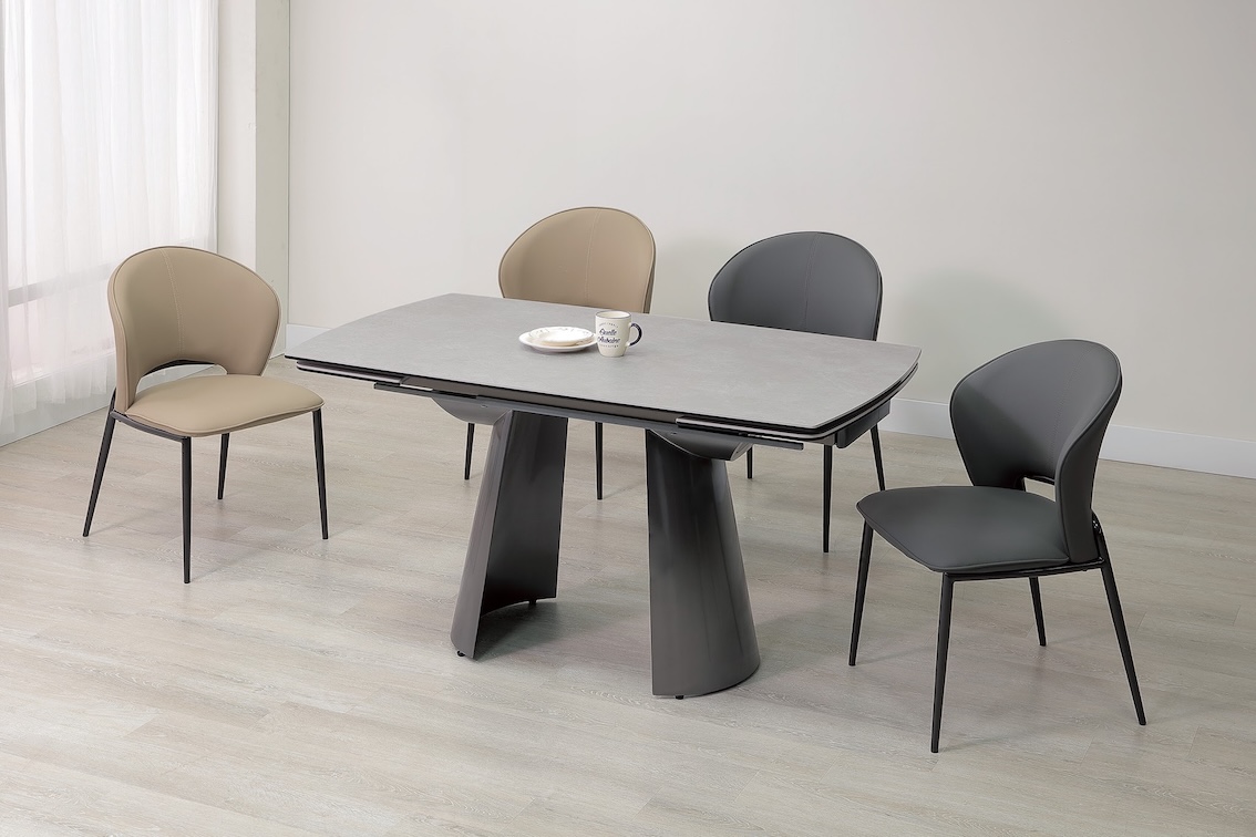 葛林斯6.6尺複合陶板伸縮餐桌 葛林斯餐椅