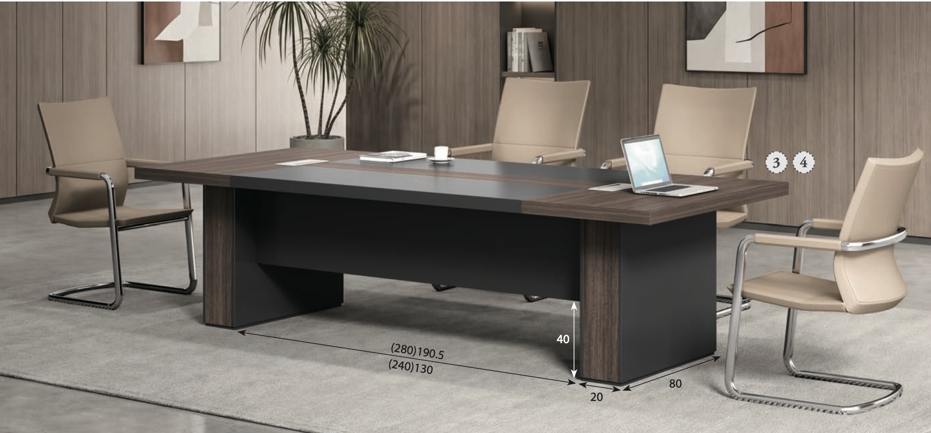 諾弗爾8尺會議桌