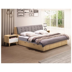 斯麥格床頭箱 5尺 床頭枕設計