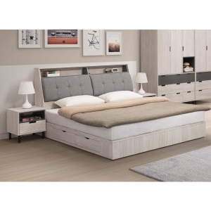 赫本床頭箱 5尺6尺 插座設計 床頭枕設計