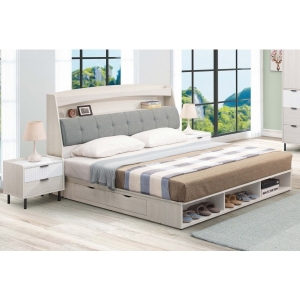 華爾斯床頭箱 5尺6尺 插座設計 床頭枕設計