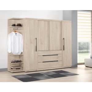蘿克斯4尺拉門衣櫃 被櫃設計 自選內裝組合 